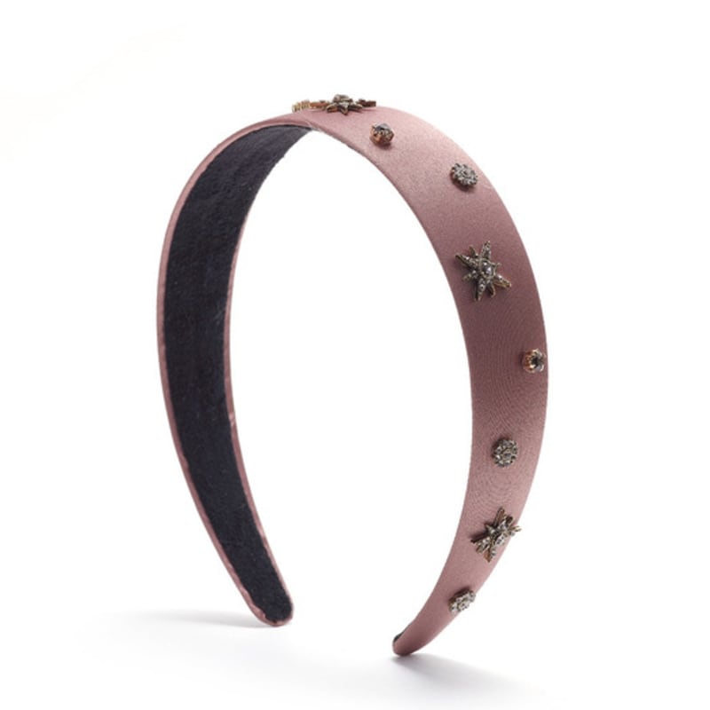 

FINDELISE Фирменная атласная повязка на голову Etoile Crystal, Коричневая BROWN