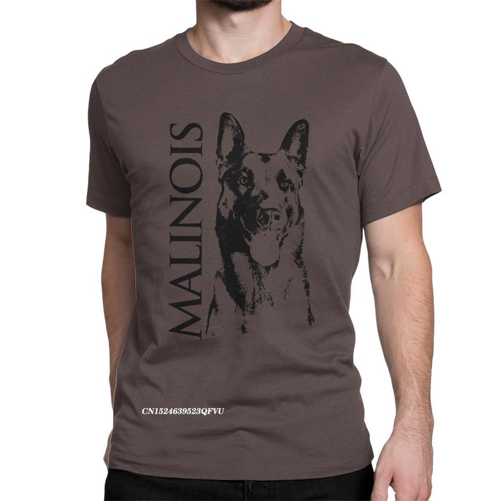 Malinois Köpek Belçika Çoban Köpeği Mechelaar Bol Tişört Erkek Pamuk Yenilik Tişört EMO Tişörtler Grafik Alternatif Giyim