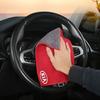 LYSH4 1Pcs Suede Fleece Microfiber Towel Car Cleaning Rag Cloth For KIA GT Line EV6 Sorento Niro EV9 Sportage Cerato Forte Stonic Ceed