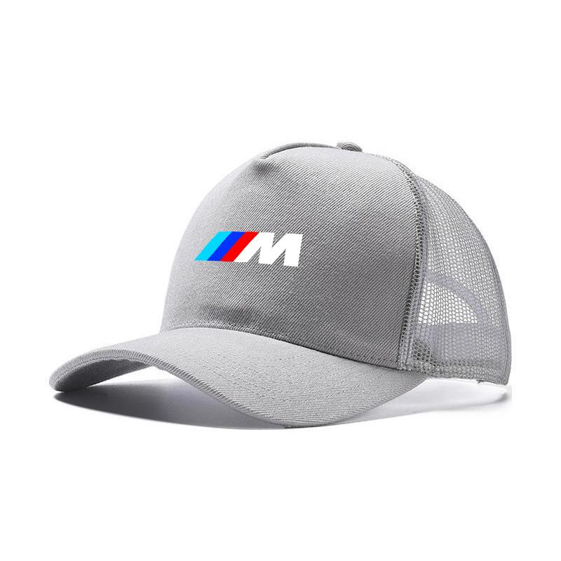 BBIG5 Pure Cotton BMW M Car Logo Fashion Baseball Cap Outdoor Breathable Mesh Hat Men's and Women's Game Summer Sunscreen Accessories