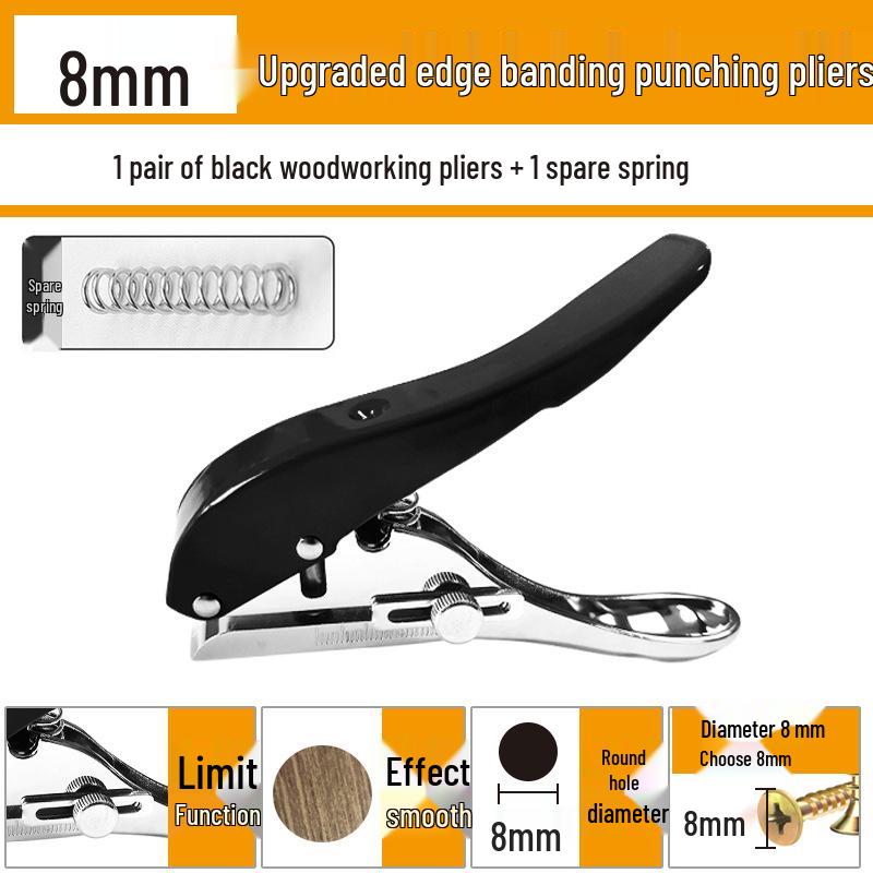 Handheld Round Hole Puncher for Paper, PVC Cards, and Eyelets