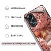 Pink Cherry Blossom Flower Cute Cat Print Tempered Glass Phone Case for Xiaomi 14 Pro+ 15 Ultra 15T 14T 13 12 11T Lite 10 Cover