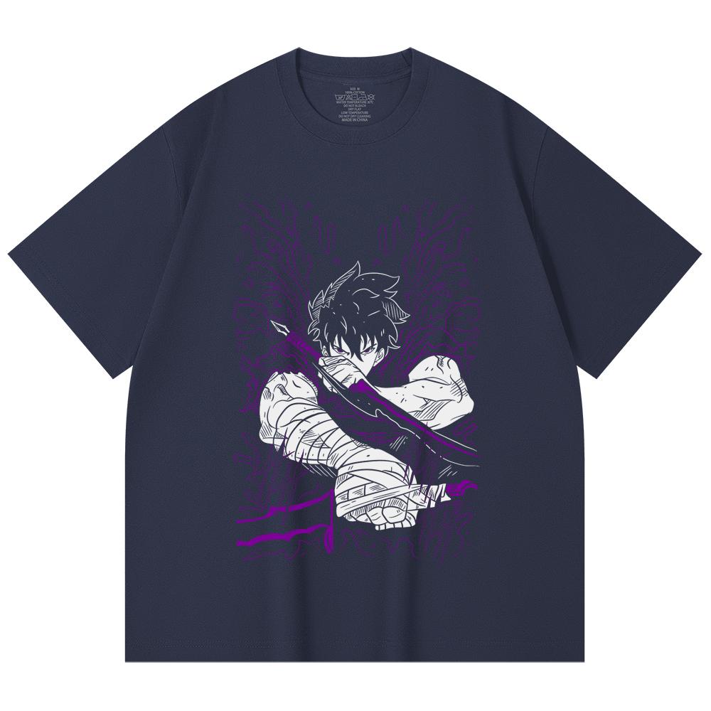 230 Gsm 100% Cotton Solo Leveling V7 Print Unisex Heavy Cotton T Shirt