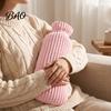 Reusable Hot Water Bottle 500/1000ML Long with Plush Cover, Leak-Proof Winter Bed Warmer Bag, Menstrual Cramp Pain Relief Bag Drurable