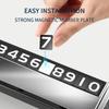 Alloy Car Parking Number Card Privacy Protection Hide Number Temporary Parking Card For Mercedes Benz A E S G Class GLC GLS E200 PM1