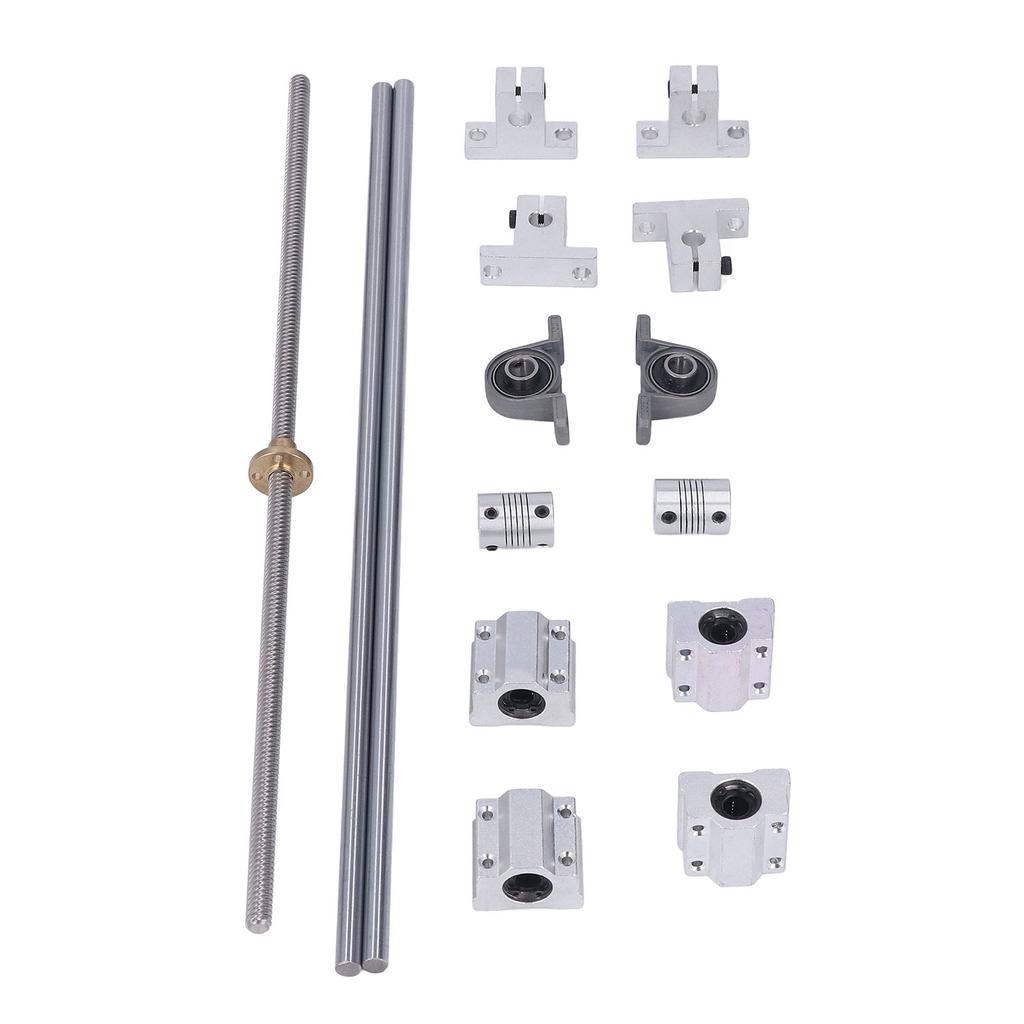 T8  Screw Kit 350mm Horizontal Optical Axes 8mm Double Rail Shaft Support Bearing
