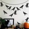 Glitter Paper Bird Hanging Bunting Flags Realistic Pattern Banner Garland  Yard