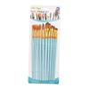 12Pcs Fine Detail Paint Brush Set Double Color Taklon Hair Paintbrushes for Miniature Acrylic Oil