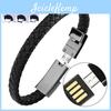 Портативный USB Мини Кожаный Микро Браслет Зарядное Устройство Кабели для Зарядки Данных Синхронизации для iPhone iOS Android Type-C Кабели для Телефона
