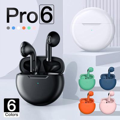 Original 1:1 Pro 6 TWS Wireless Bluetooth Earphone With Microphone Handsfree Headphones For Phone Sport Earphone Music Earphone