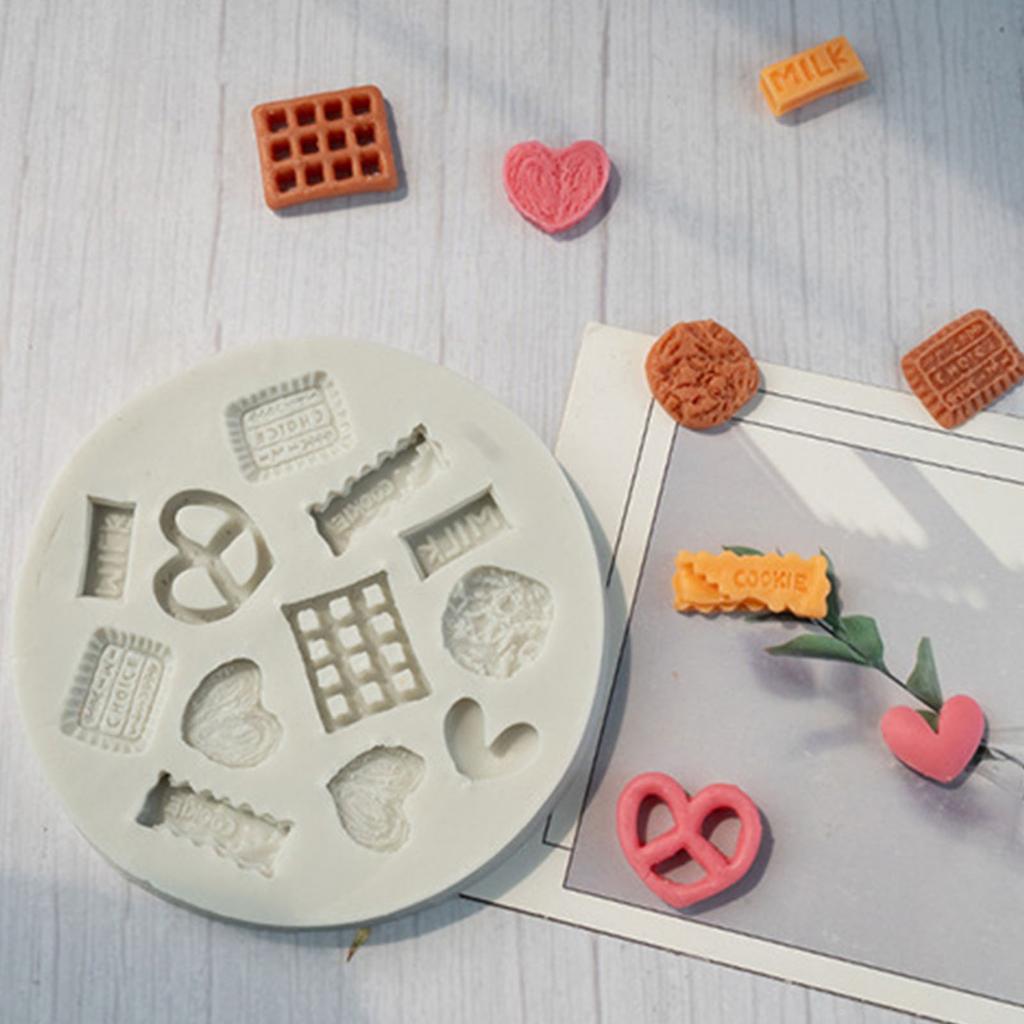 Mehrzweck Kleines Keks Silikonform Set Sicher für Süßigkeitenherstellung Kuchen Dekorieren Polymer Clay Eiswürfelform