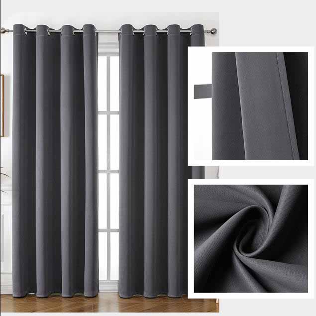 1PC Solid Color Thickened 95% Blackout Curtains High Precision Thermal Insulated Window Drapes Home Decor