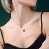 [KOAI] Lapis Lazuli December Birthstone Moon Necklace 14K Gold 925 Silver Chain Women's