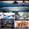 E-ACE Camera Dash Cam 3Inch Car DVR Front And Inner Dual Lens 1080P Loop Video Recorder Night Vision 24H Parking Monitor