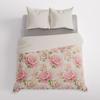 Patti Bedding Set 220X200 - Cotton Satin, White, Floral Pattern