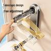 No-Drill Telescopic Wall-Mounted Clothes Drying Rack for Home Balcony