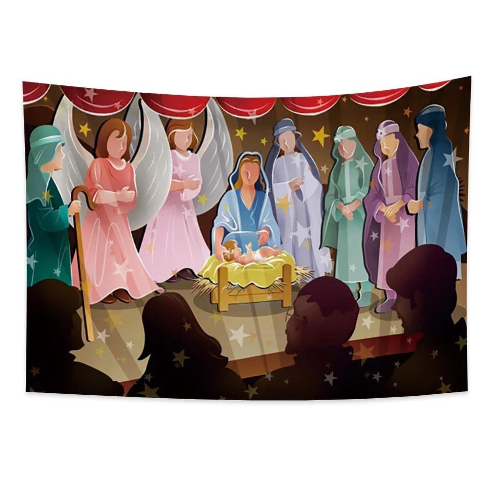 Religious Vintage Art Decorative Tapestry Home Wall Living Room Office Decorative Tapestry