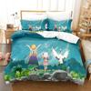 Miss Kobayashi's Drachenmädchen Bettwäsche-Set Anime 3-teiliger Bettbezug Kawaii Mädchen Erwachsene Kinder Schlafzimmer