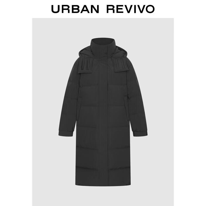 

UR 2025 Зимняя женская стеганая длинная куртка пуховик с капюшоном L