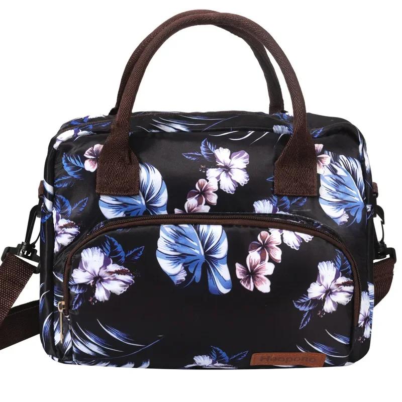 

Large Capacity Portable Oxford Cloth Thermal Insulation Lunch Box Bag Crossbody Cooler Picnic Travel Food Preservation Storage фиолетовый