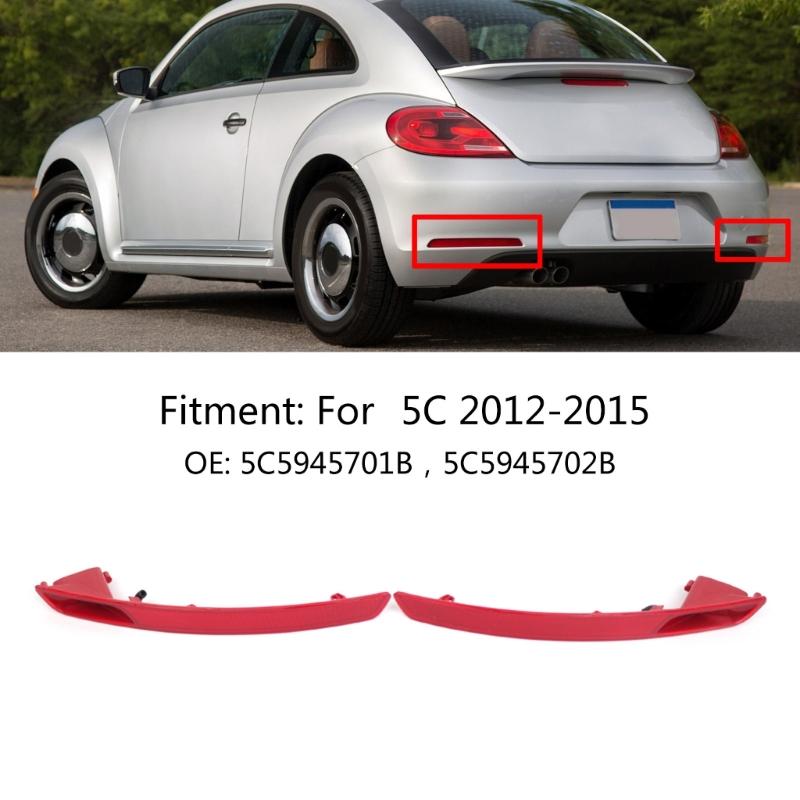 Car Rear Bumper Reflector Left/Right Bumper Trim 5C5945701B Reflector Light Cover for 5C 2012-2015