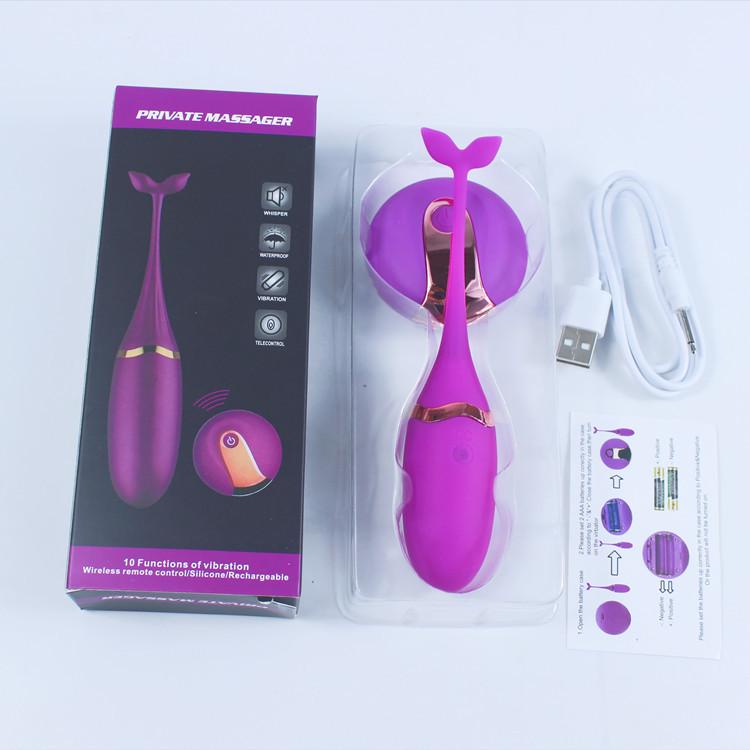 Wireless Remote Control Whale Tail Vibrating Egg for Women - Erotic Self-Pleasure Device