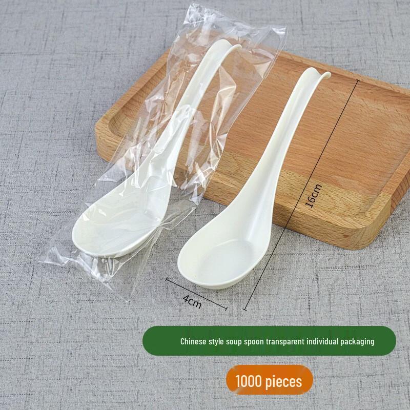 CHULV Starch-Based Disposable Soup Spoons