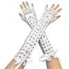 Guanti lunghi senza dita in pizzo con allacciatura a corsetto, Cosplay Gotico
