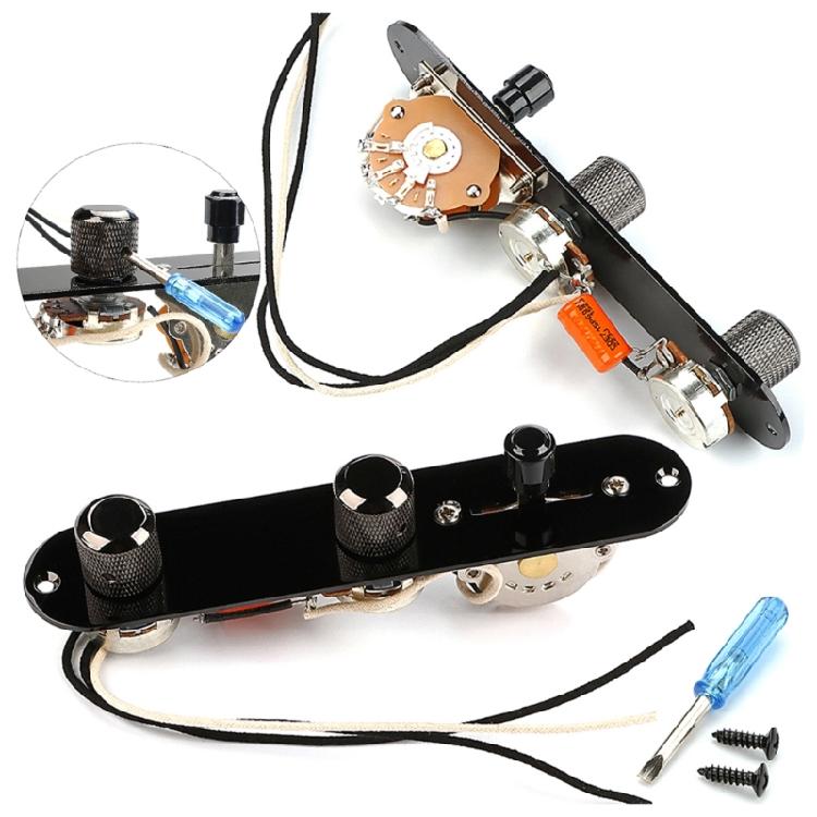 3 Way Wired Loaded Control Plate with Switch Prewired Guitar Switch Control Plate Electric Guitar Replacement Part