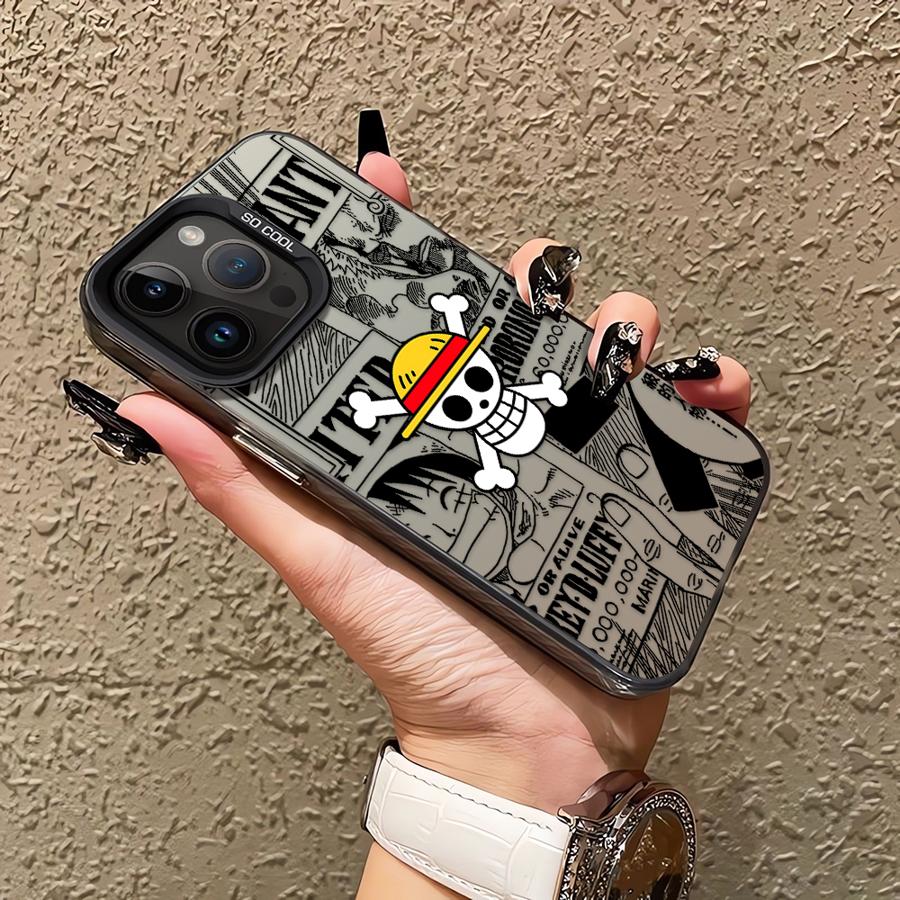 Soft Shell Case for iPhone 11 12 13 Pro Max 14 15 16 Plus 16e One Piece Bone Logo