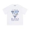 Casablanca Unisex Short Sleeve T-Shirt With Cosmic Castle Letter Print Loose Fit Cotton Tee