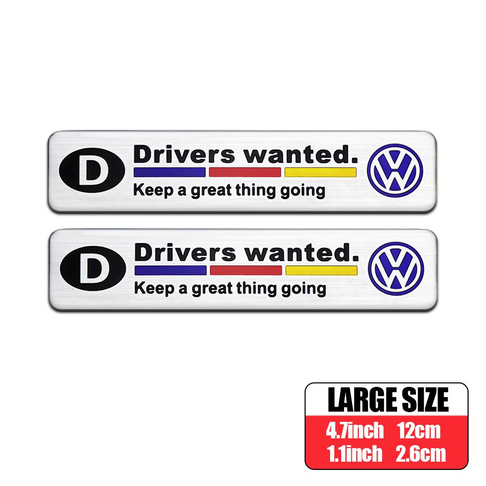 Sda71/2pcs Auto Logo Body Rear Trunk Decoration Stickers Car Side Fender Badge Decals For Volkswagen VW R Touareg GOLF 5 Transporter