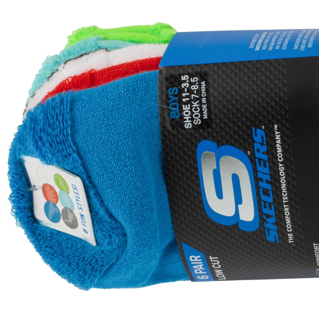 Skechers 6pk Boys Dino Terry Socks, for Boy multicolour Socks
