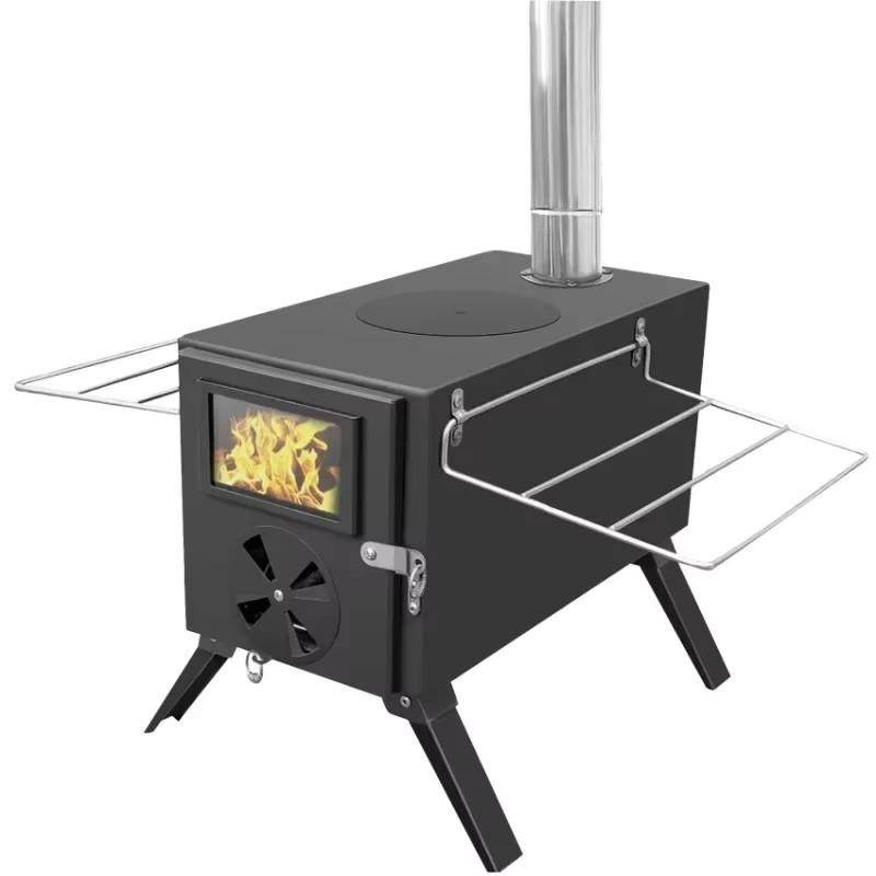

Camping Stove Detachable Chimney Portable Firewood Stove Outdoor Tent Camping Fire Wood Heater Heating Fire Basin чёрный