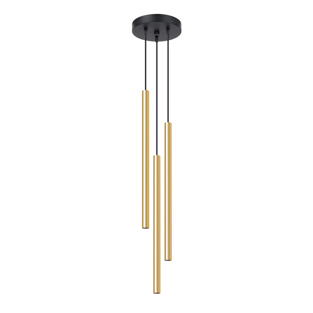 Pastel 3P Pendant Lamp, Gold Gloss