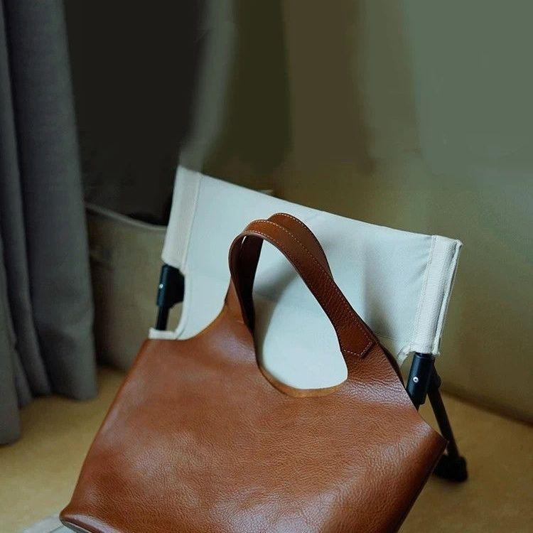 Brown Large Capacity Tote Bag for Women Light Luxury Niche High-end Handheld Shoulder Underarm Bag