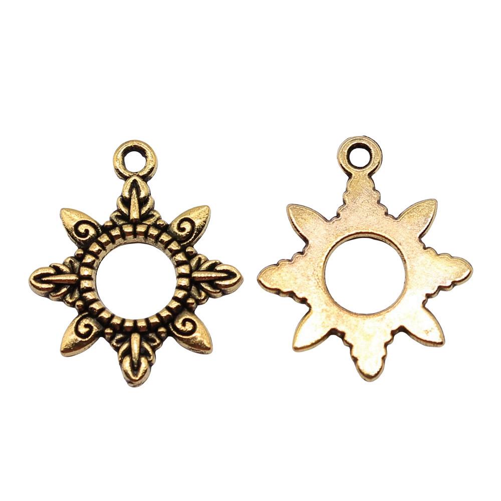 Sun And Moon Face Charms Multi Color Alloy Pendants For Celestial Themed Jewelry
