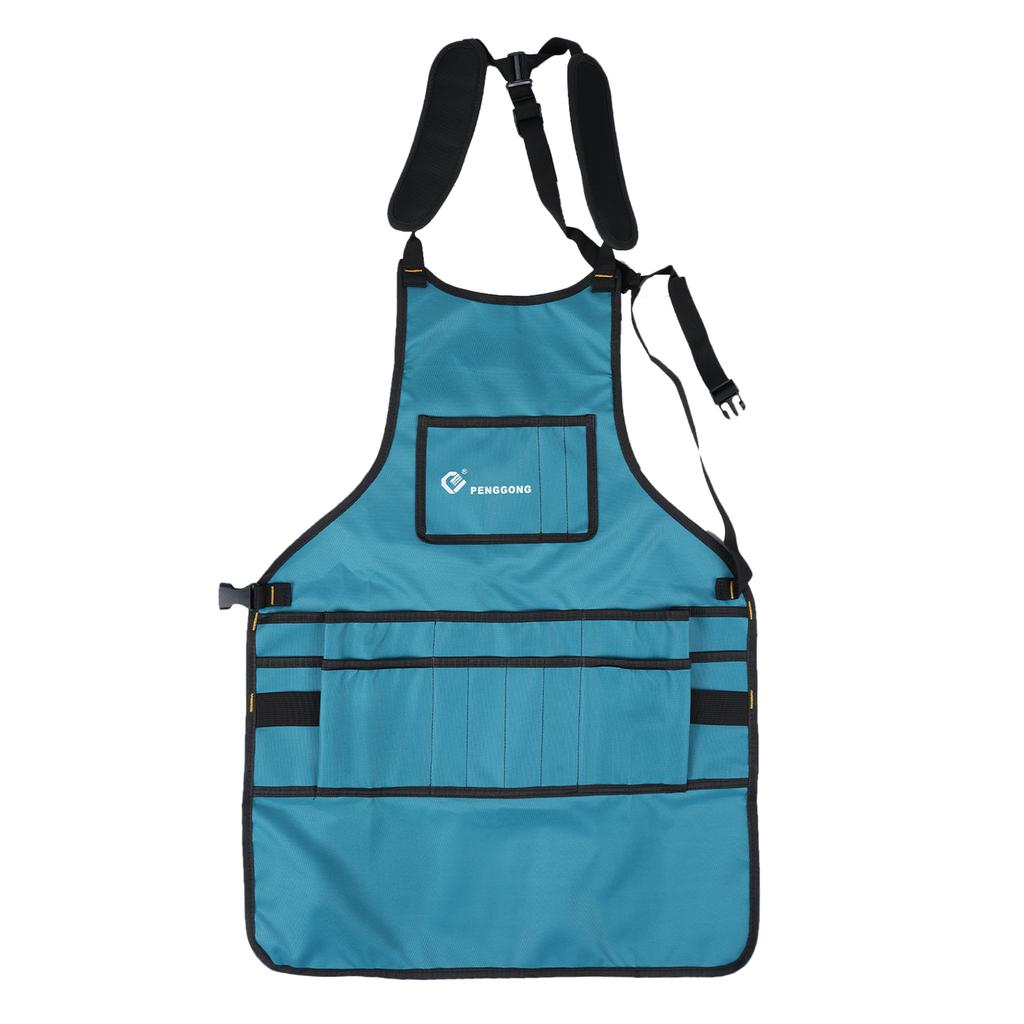 PENGGONG Oxford Fabric Waterproof Bib Kitchen Apron with Pockets Adjustable Neck Strap Unisex BBQ