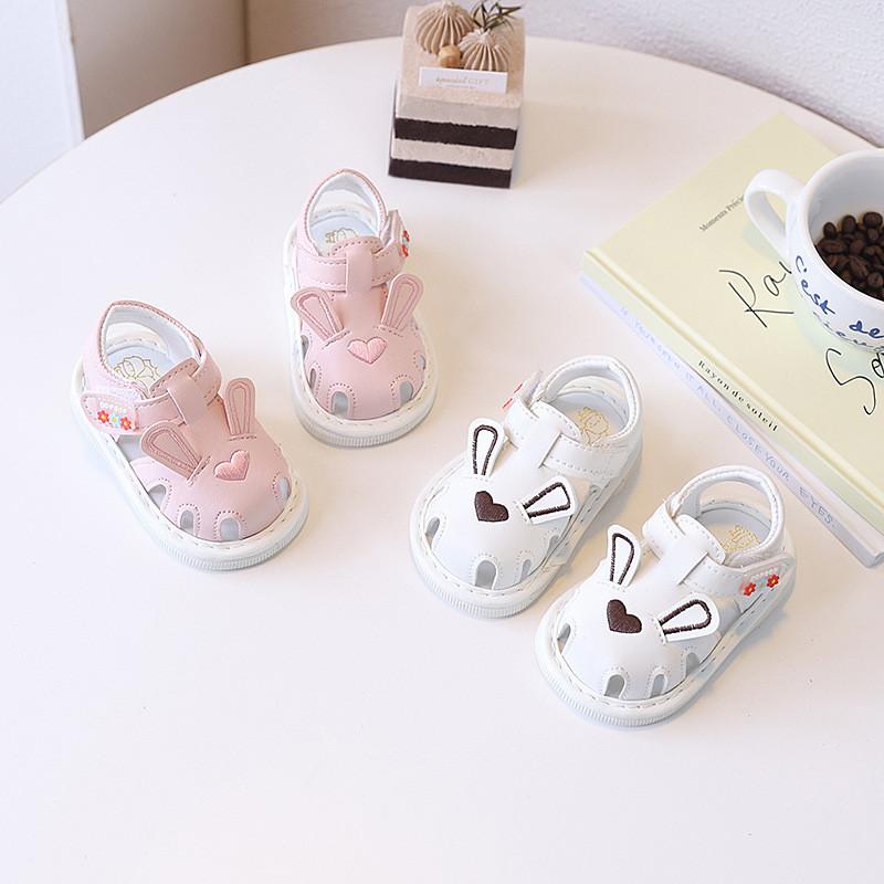 Cartoon Baby Girl Shoes With Soft Sole And Sound For Summer Toddler Footwear