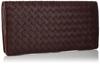 P.I.D. Esterno Mesh Leather Long Wallet, 25224, Chocolate