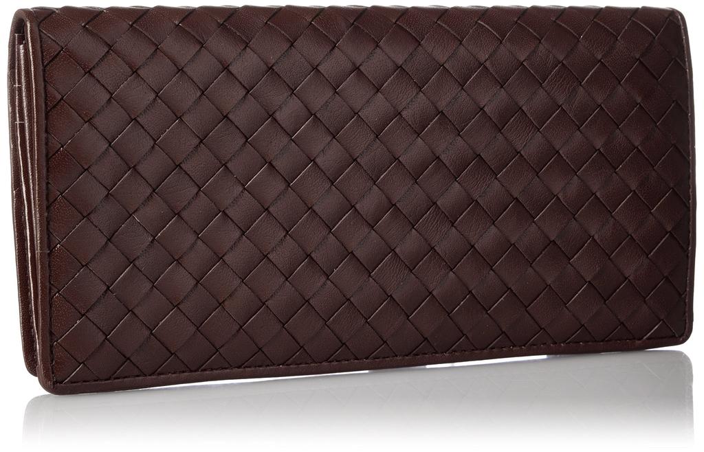 P.I.D. Esterno Mesh Leather Long Wallet, 25224, Chocolate