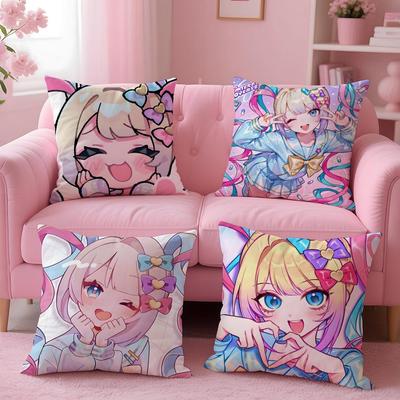 Kawayii Potrzebujący Streamer Przeciążenie gra anime Poszewka na poduszkę Wygodna Dwustronna Poszewka na poduszkę Idealna do Samochodu Sofy Sypialni i Nie Tylko