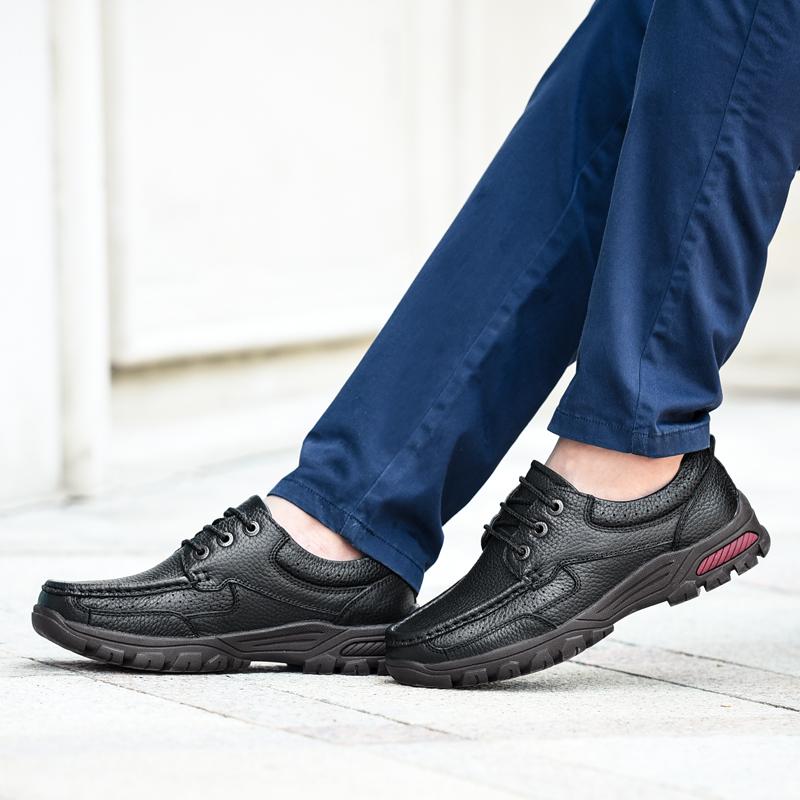 Кожаные мужские лоферы большого размера — фото 7