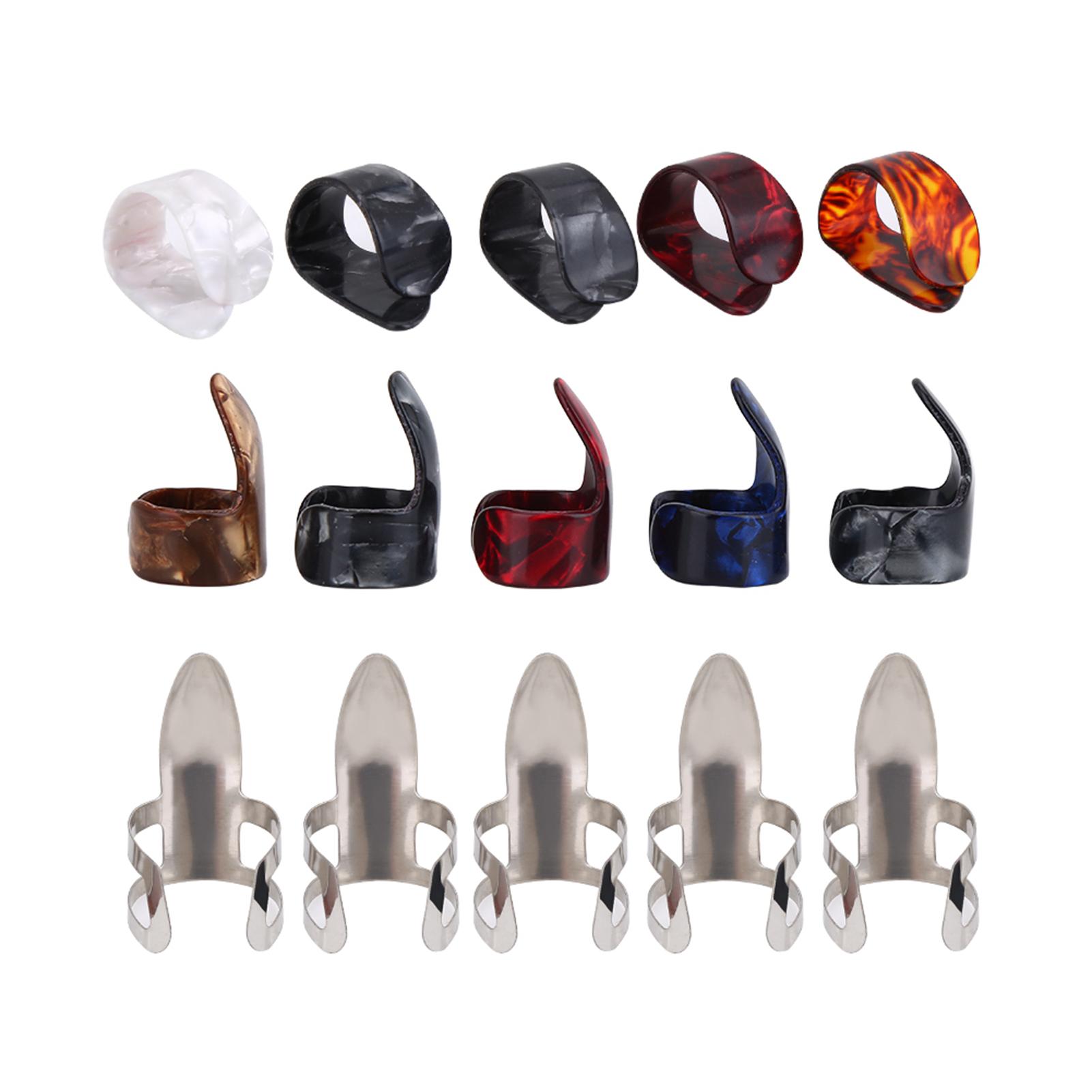 

15 шт. DIY протектор для медиаторов большого и указательного пальцев с коробкой для хранения для гитары