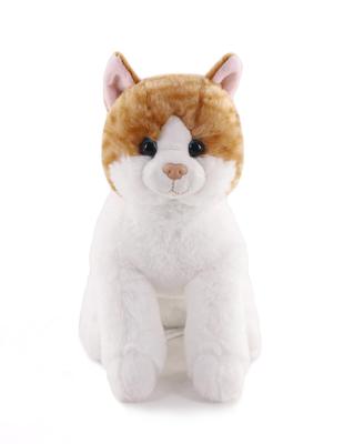House Animal Series Cat Brown and White Plush Toy