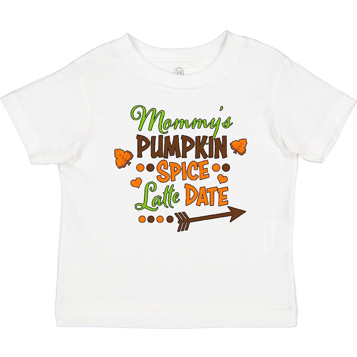 Inktastic Mommy s Pumpkin Spice Latte Date Baby T-Shirt Kids Mommy Fall Autumn 140