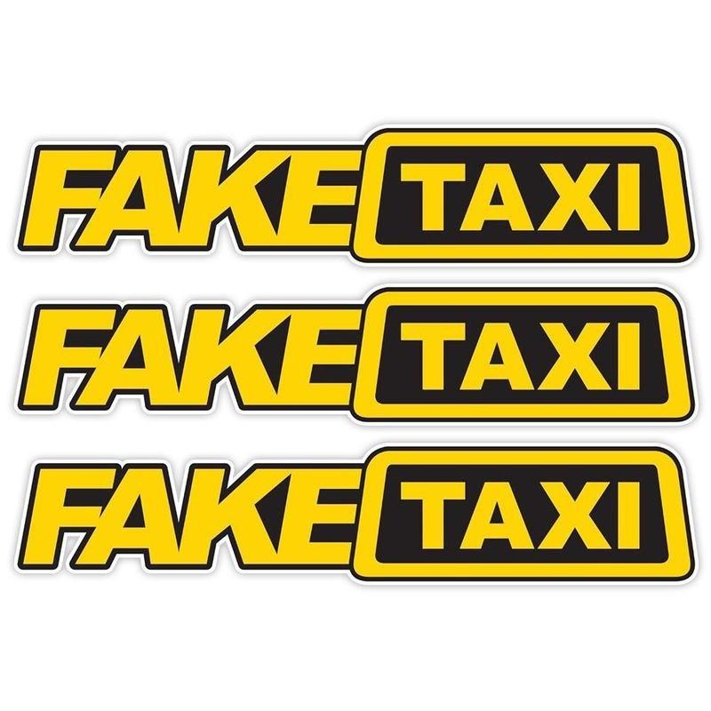 4pc Fake Taxi Sticker Vinyl Decal Car Window Drift Funny Tuning
