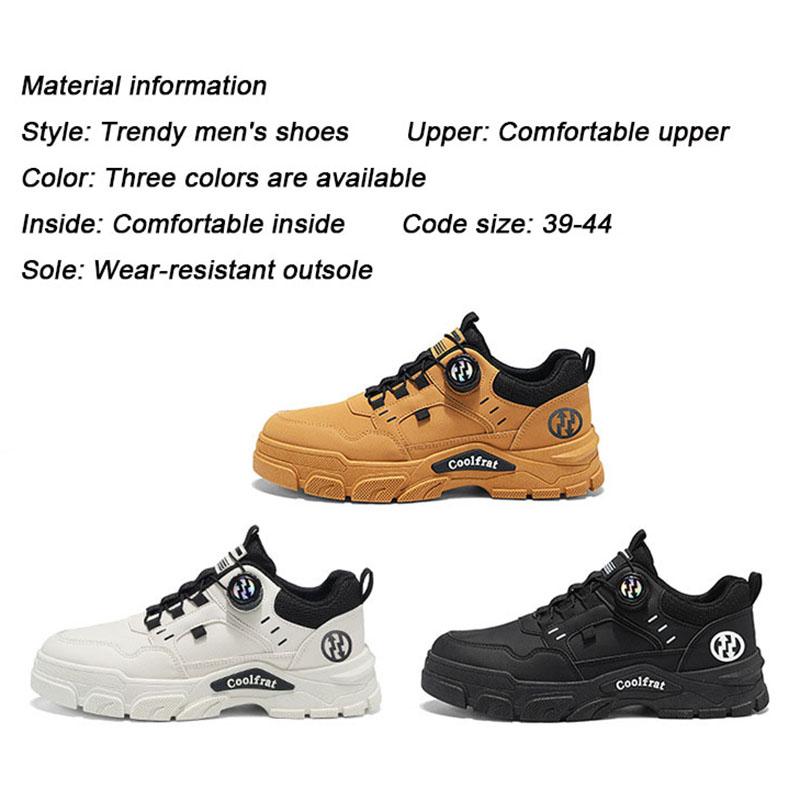Oulylan Herren Sneaker Atmungsaktive Arbeitskleidungsschuhe Trendige Schuhe mit dicker Sohle Rutschfest Weiß Lässige Skateboard-Schuhe Stiefeletten