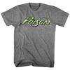 Camiseta Poison Logo Vintage Masculina Banda de Metal Rock Álbum Turnê de Show Merch Cinza