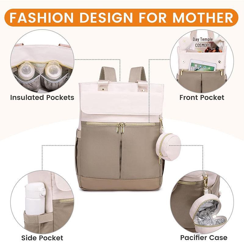 Modny, wodoodporny, wielofunkcyjny plecak na pieluchy o dużej pojemności, bestseller